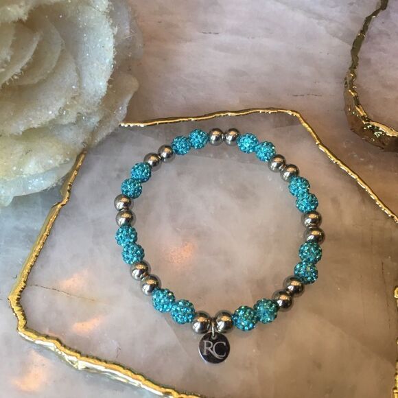 Bright Hot Baby Blue Rustic Cuff! - Picture 5 of 11